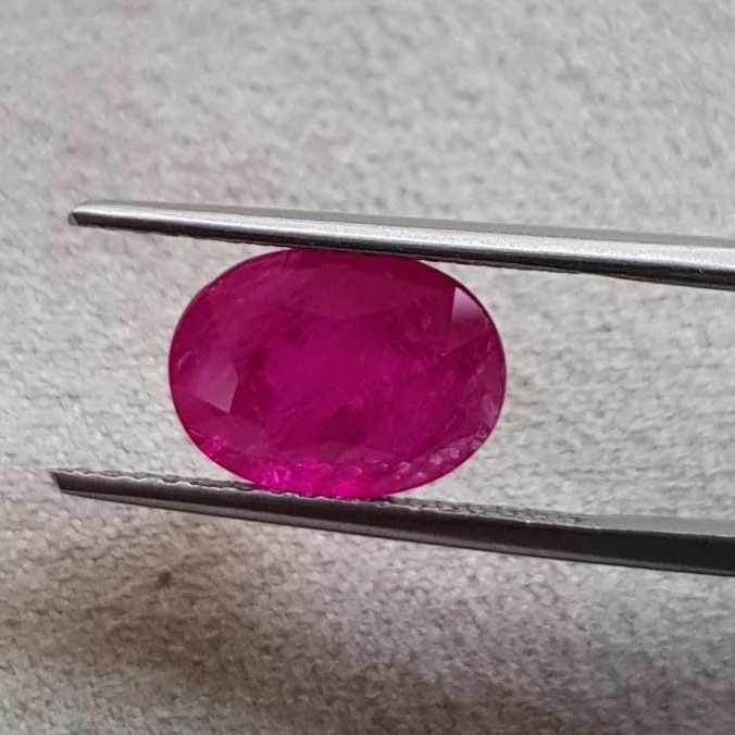3ct Oval Shape Pink Ruby-Manek SG-R01