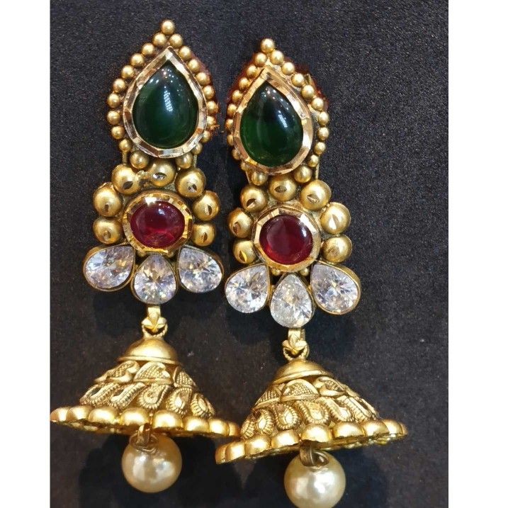 22 kt gold jodhpuri bridal antique set