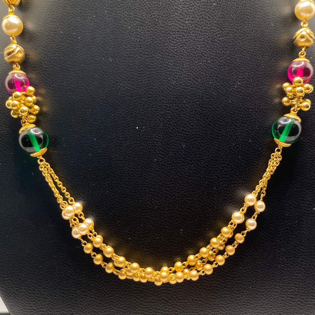 Antique Gold pearls necklace