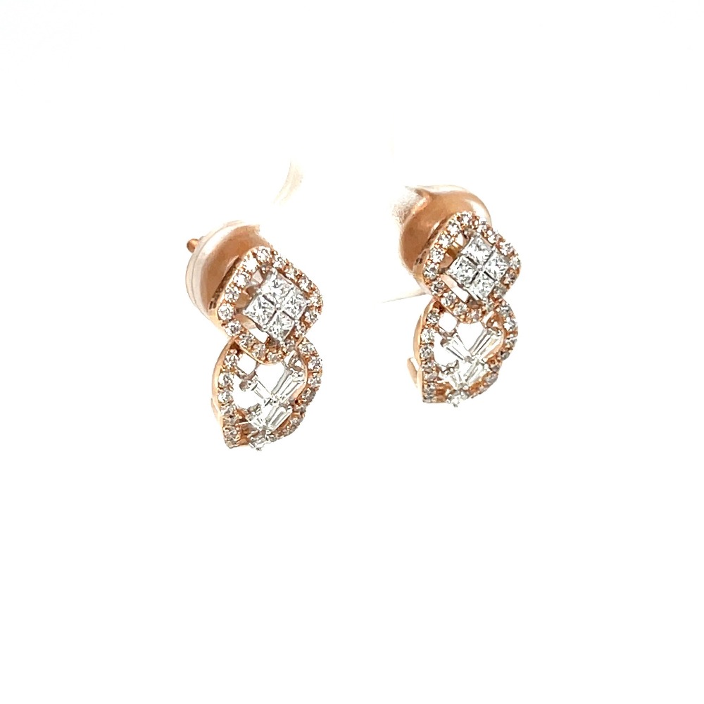 Laila diamond half hoop earrings by royale diamonds