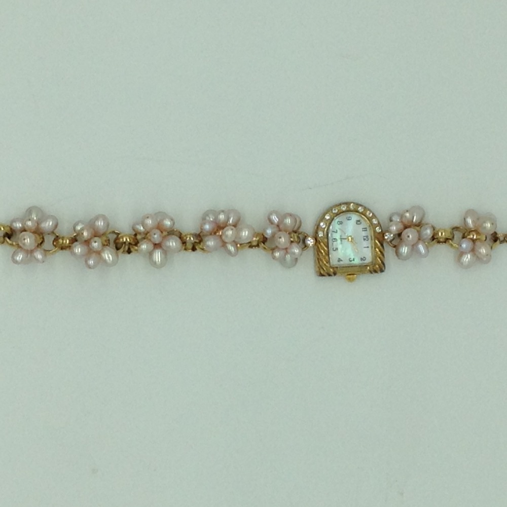 Freshwater pink drop pearls bunch watch jbg0224