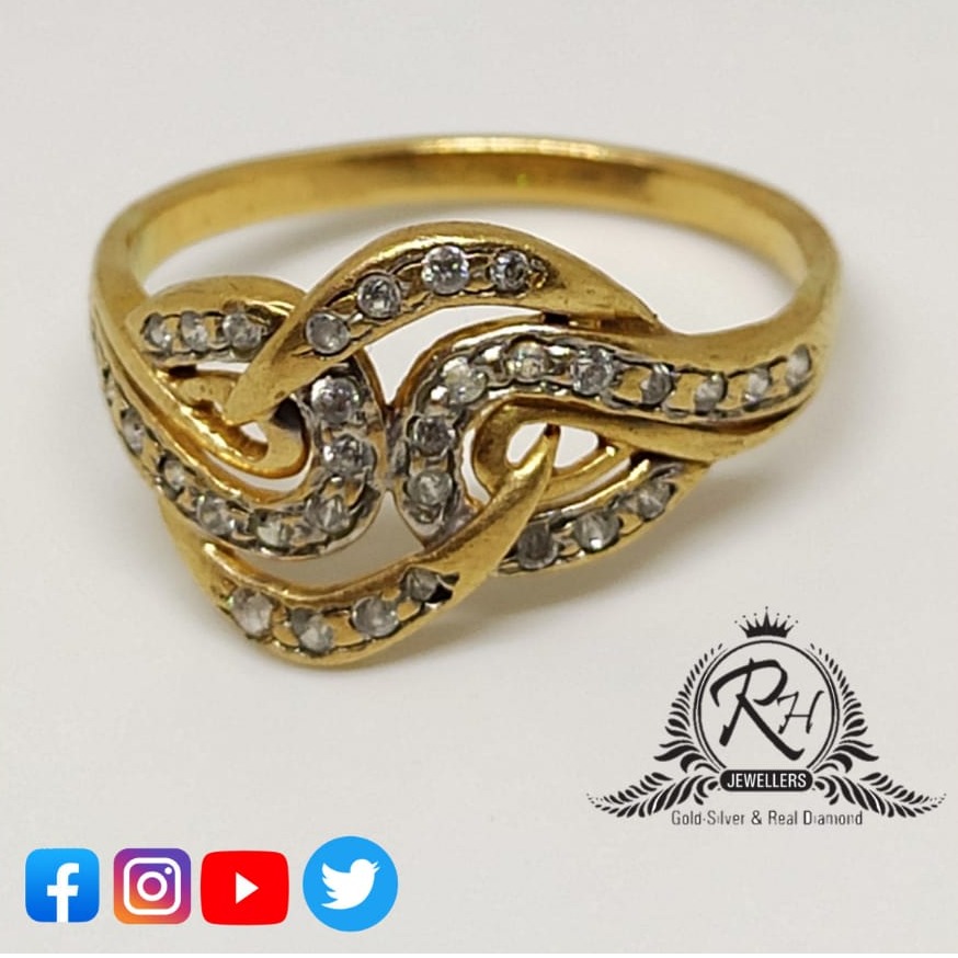 22 carat gold fancy daimond ladies rings RH-LR397
