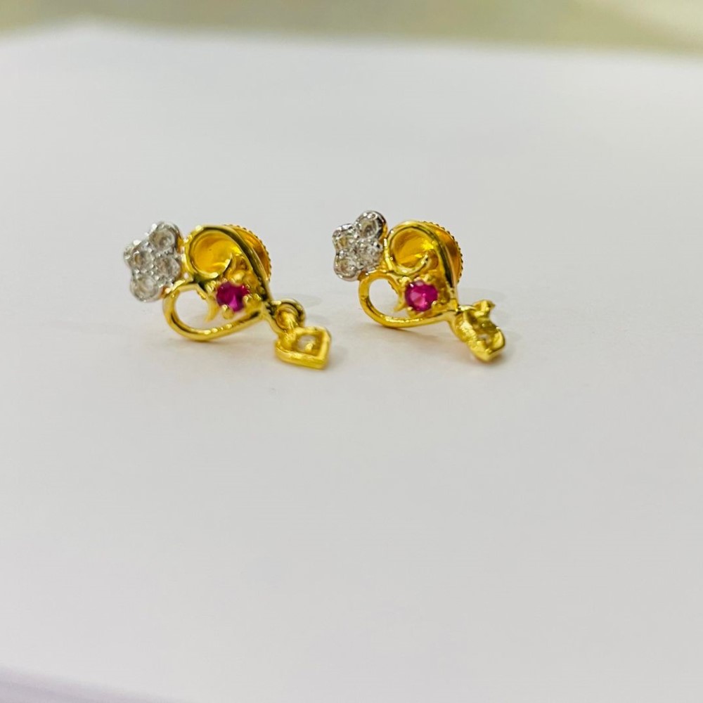 Yellow Gold Classic Plain Earrings