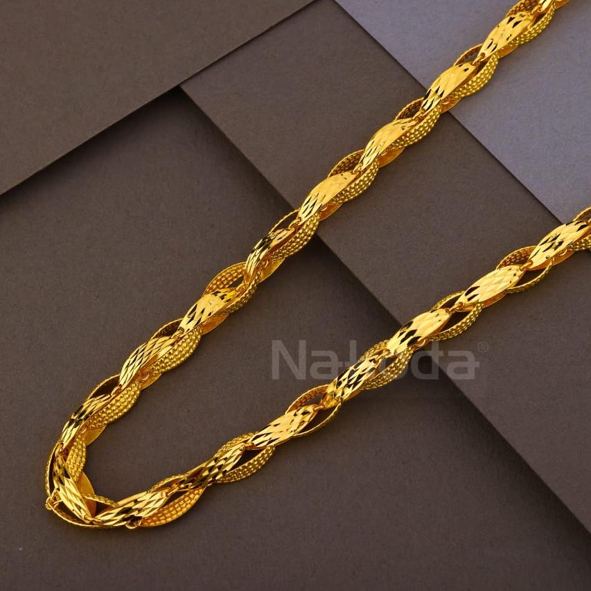 916 Gold Hallmark Men's Stylish Choco Chain MCH804