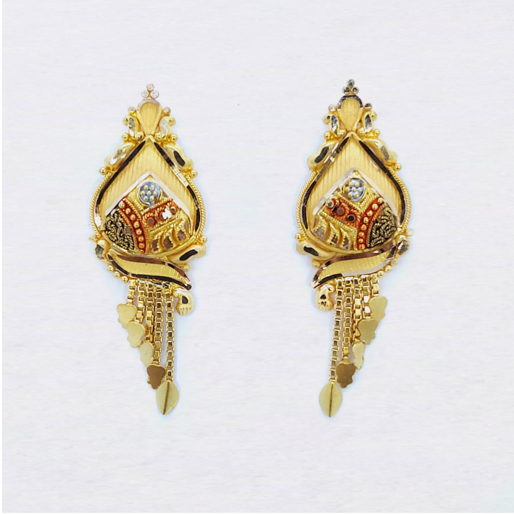 22kt gold latkan earring for women sk-e26