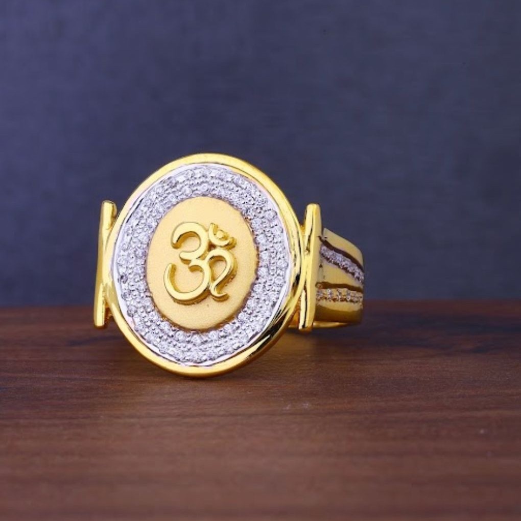 916 Gold Om Design Ring