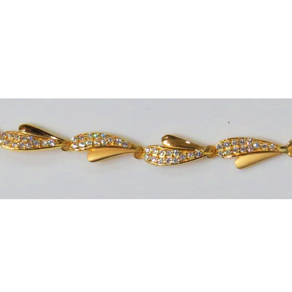 22kt Gold Cz Casting Ladies Bracelet