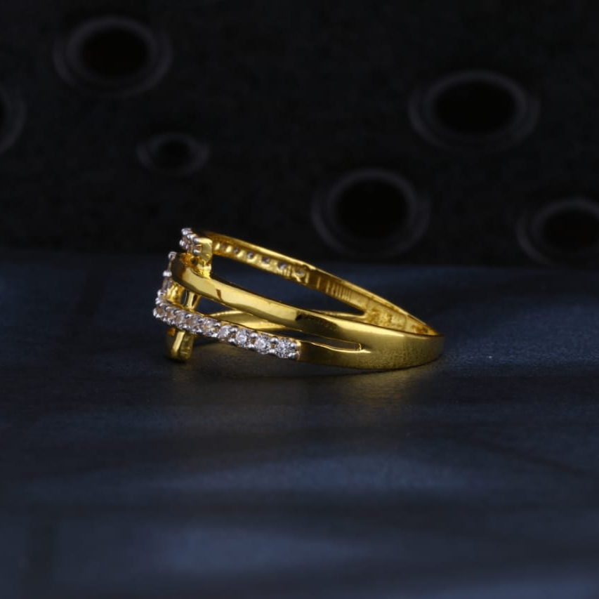 22KT Gold CZ Ladies Fancy Ring LR1492