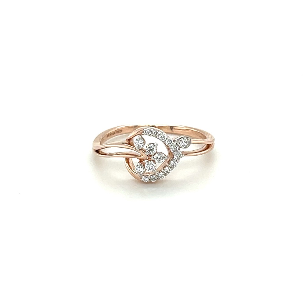 Diamond Two-Tone Cluster Flower Ring (14K) – Popular J