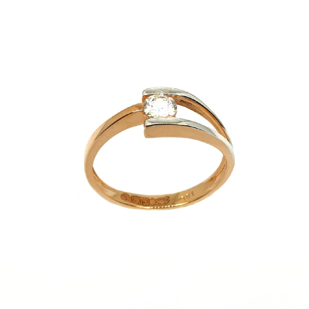 18K Rose Gold Solitaire Diamond Ring MGA - LRG1061