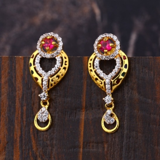 22 carat gold ladies earrings RH-LE914
