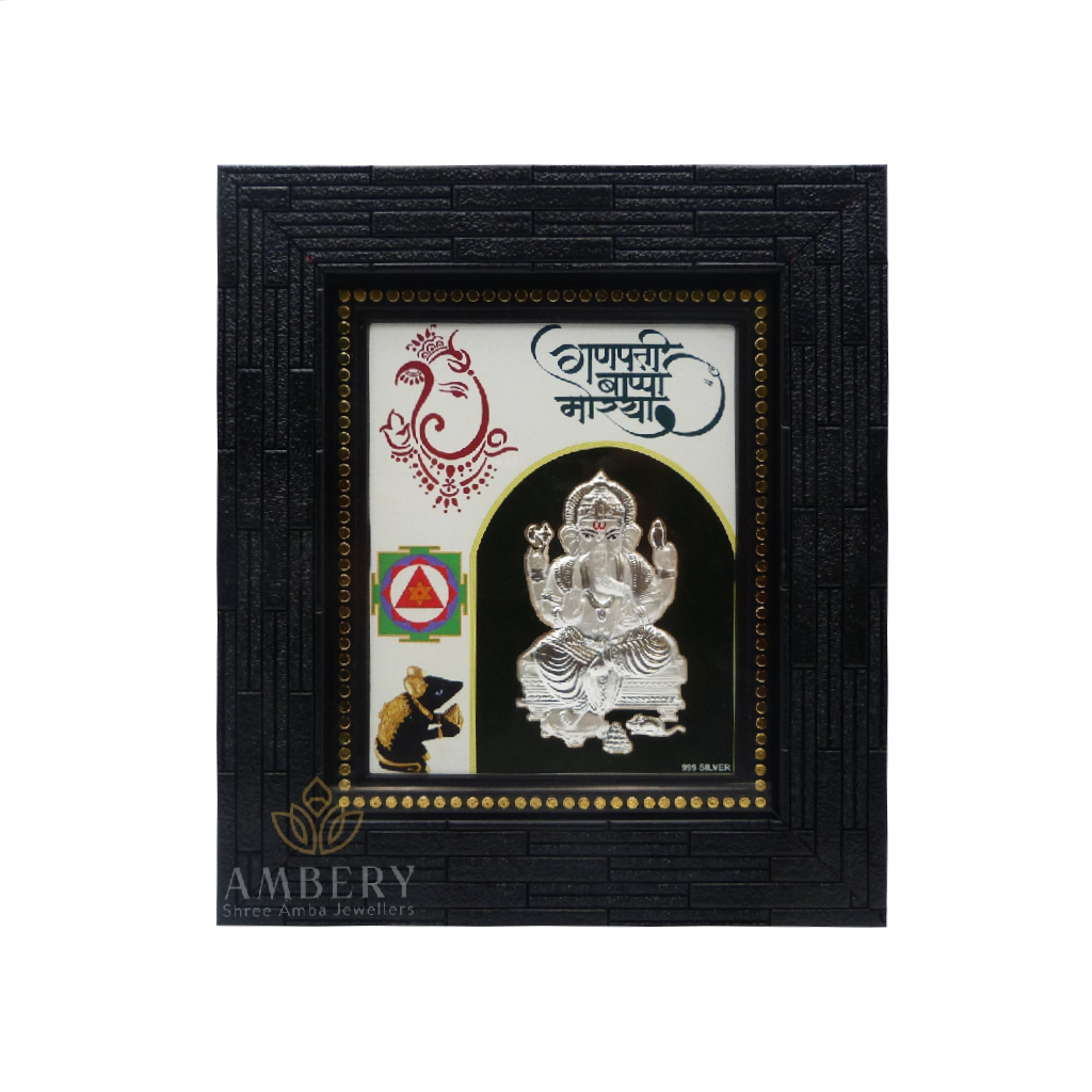 Ganesha silver foil article