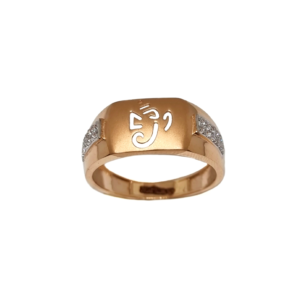 18K Rose Gold Ganesh Gents Ring MGA - GRG0261