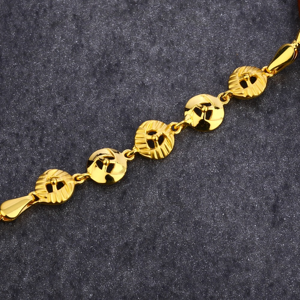 916 Gold  Hallmark Plain Bracelet LPBR36