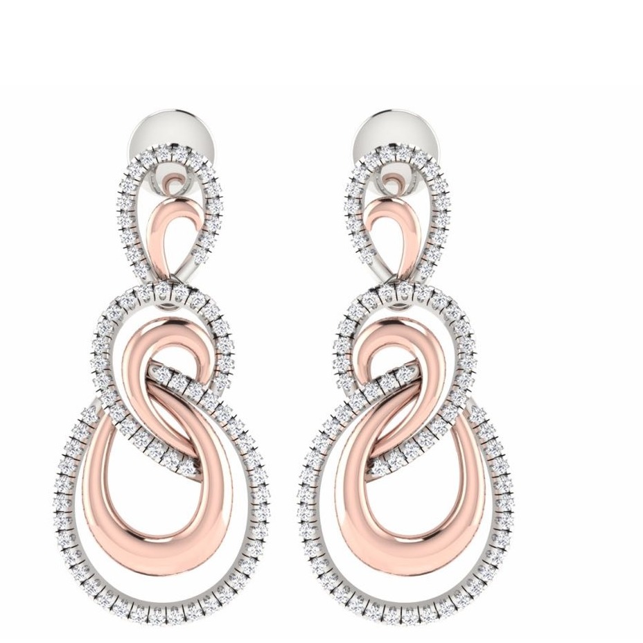 Buy quality ELEGANT DIAMOND NECKLACE 14KT ROSE GOLD AND EF QUALITY ...