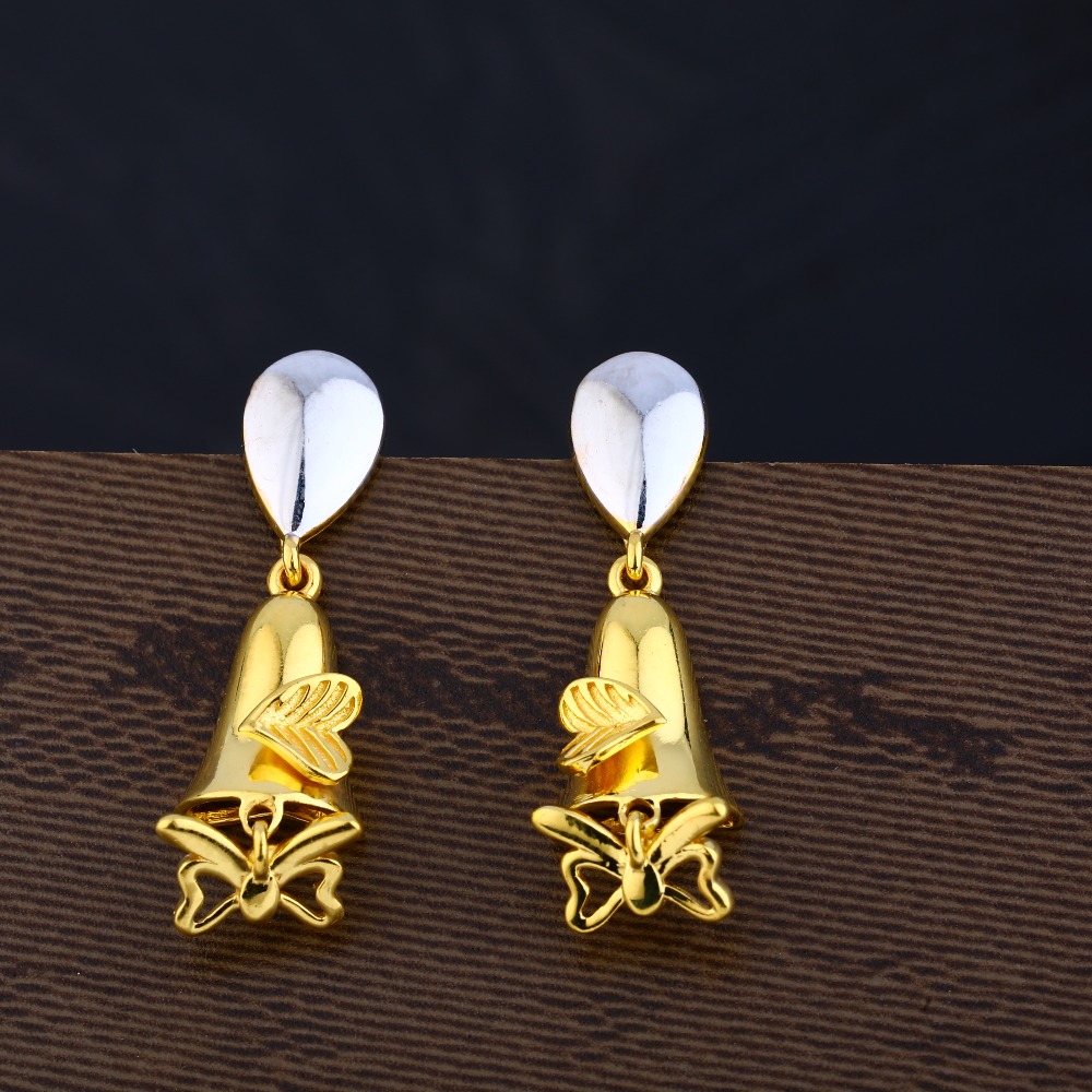 Ladies 916 Gold Casting Cz Earring -LPE120