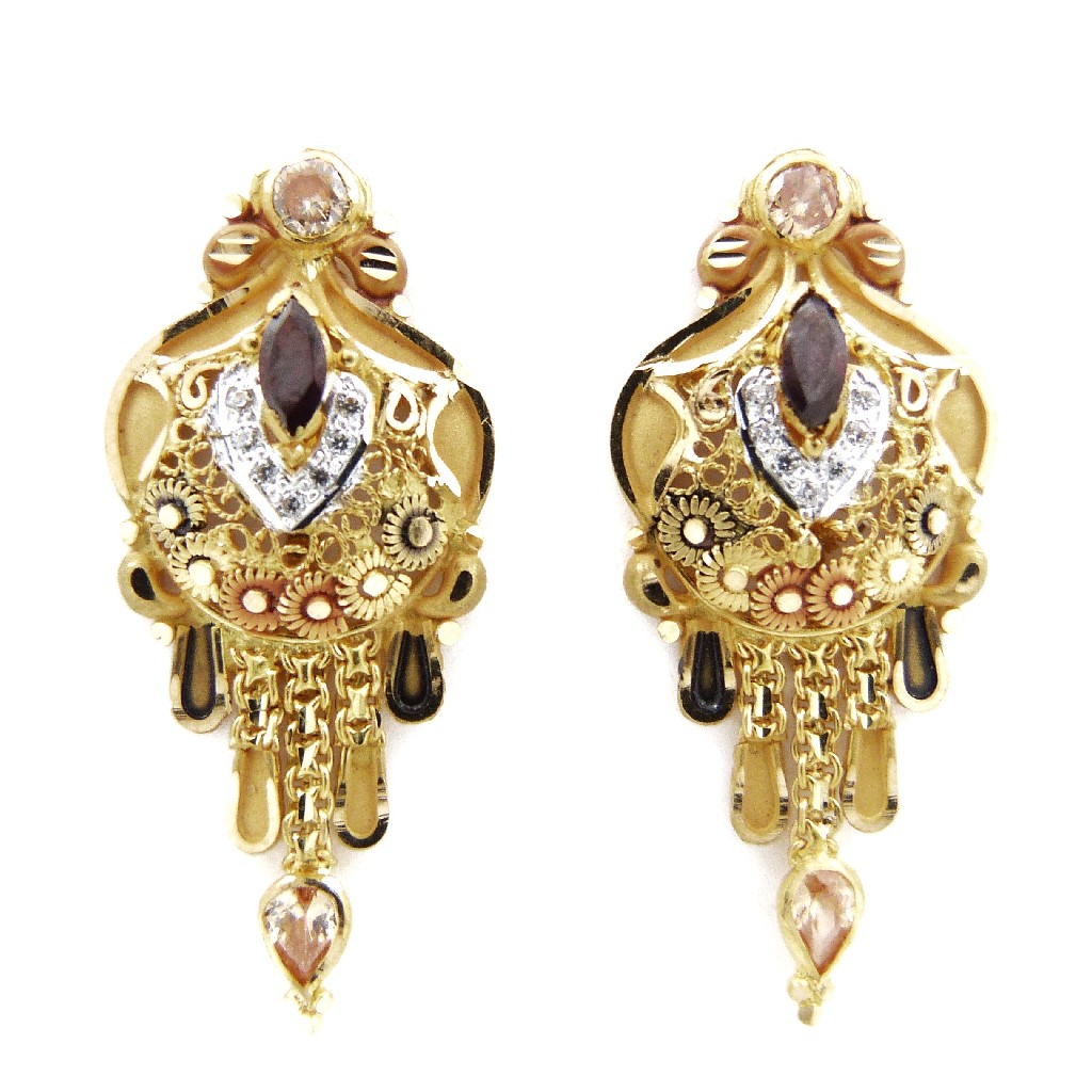 22K Gold Fancy Earring