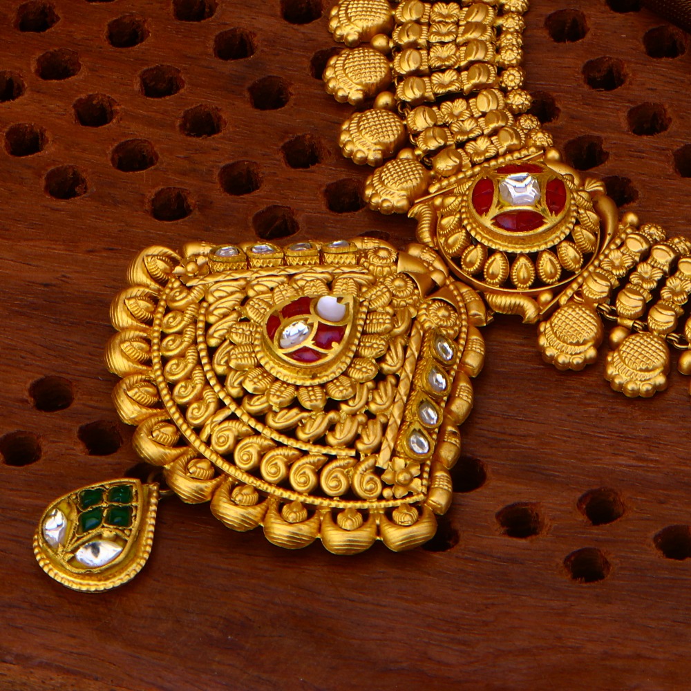 Antique unique design gold necklace set