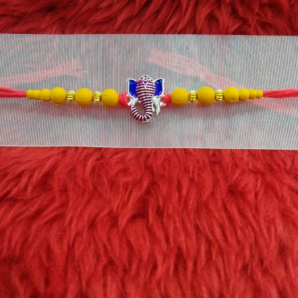Silver Bracelet Rakhi For Rakshabandhan Festival Ganesh Ji Pendent