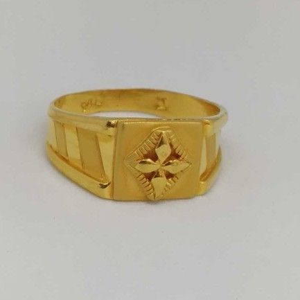 22 kt gold gents branded ring