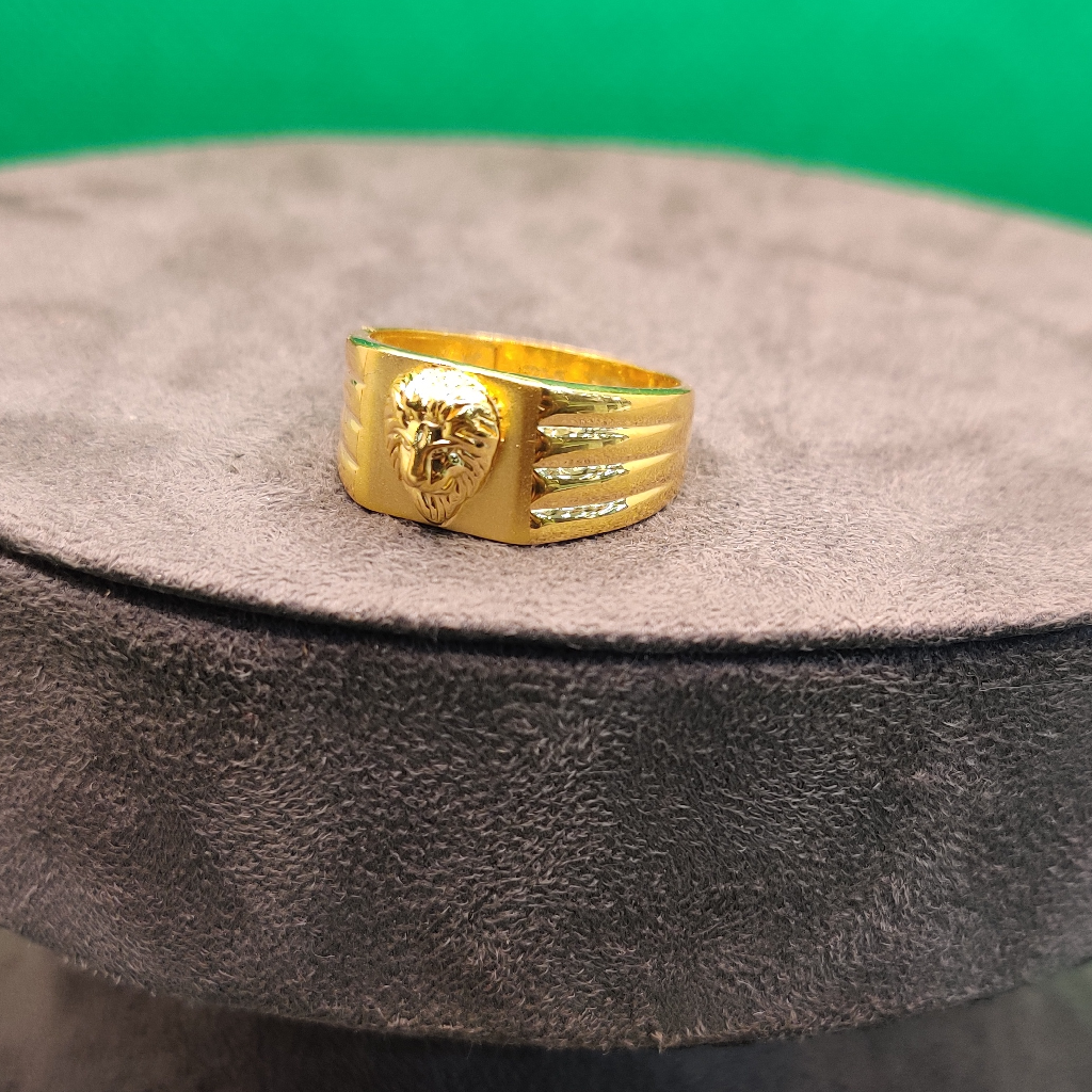 Buy quality 916 gold lion gents ring in Ahmedabad