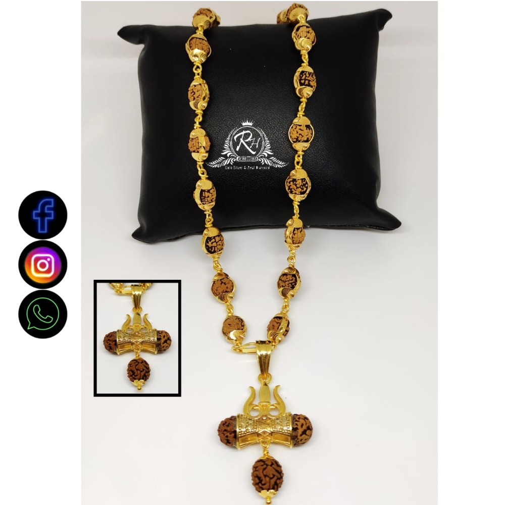 22 carat gold mahadev lord shiva rudraksha pendants RH-ML570