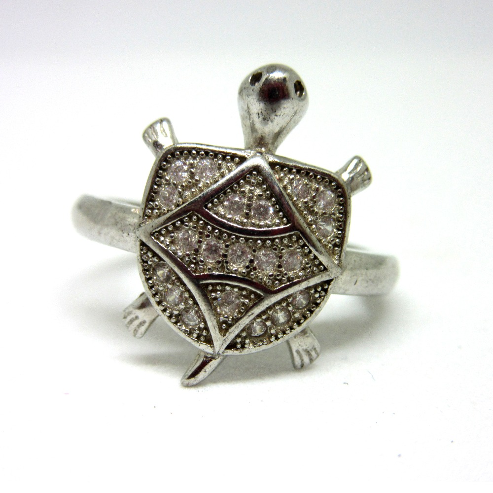 Silver Tortoise Ring Adjustable – Viha Online