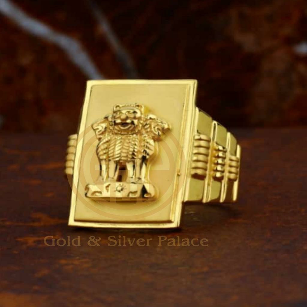 Ashok Stambh Symbol Satyamev Jayate Gold Plated Metallic Stickers- A4