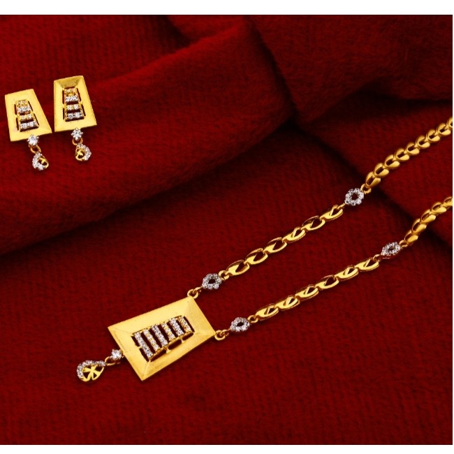 22 carat gold designer hallmark necklace set RH-NS564