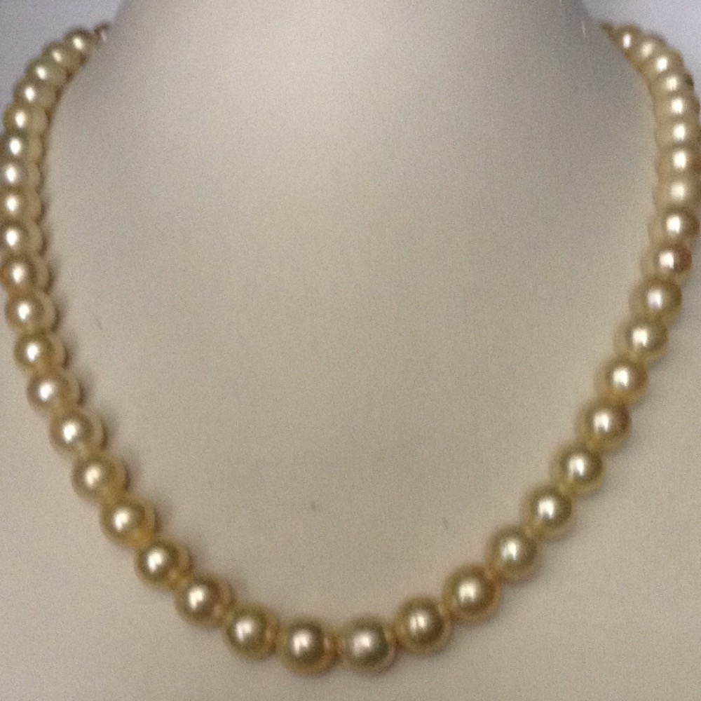 Cream sea water cultured pearls strand JPM0009