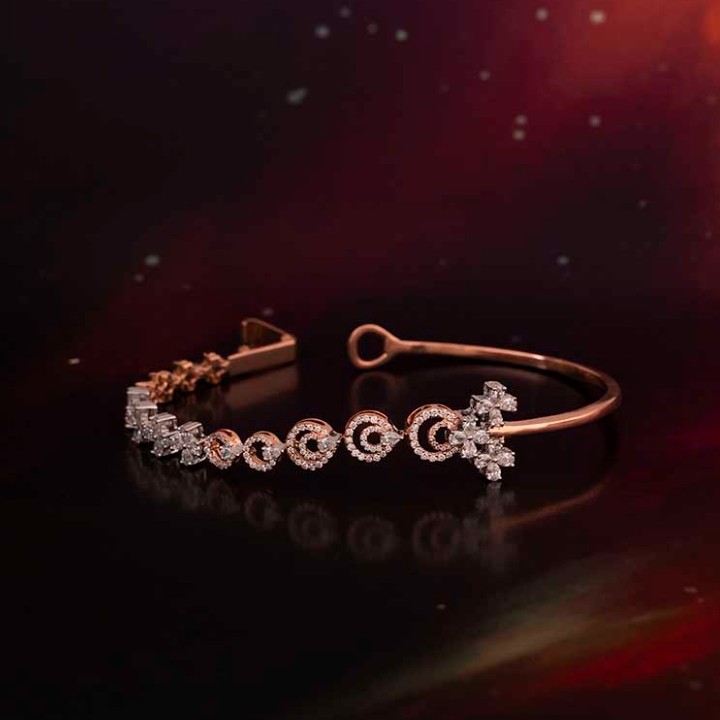 18k Diamond Rose Gold Bracelet For Women