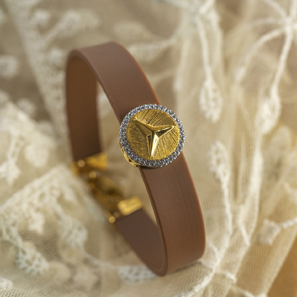 916 Gold mercedes Design Men's Bracelet