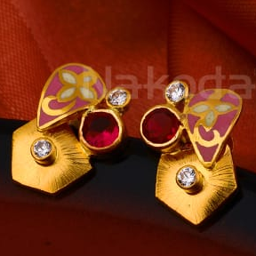 916 Gold CZ Ladies Gorgeous Antique Earring LAE23