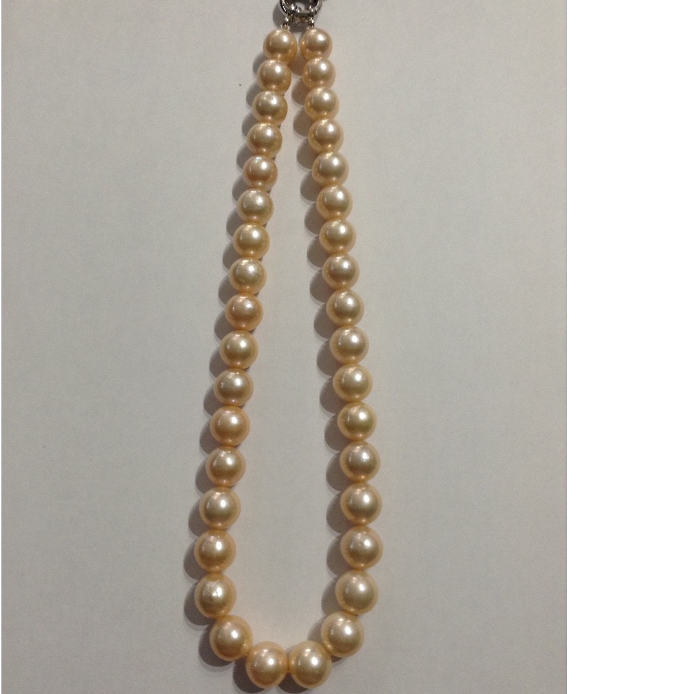 Freshwater orange round pearls strand JPM0104