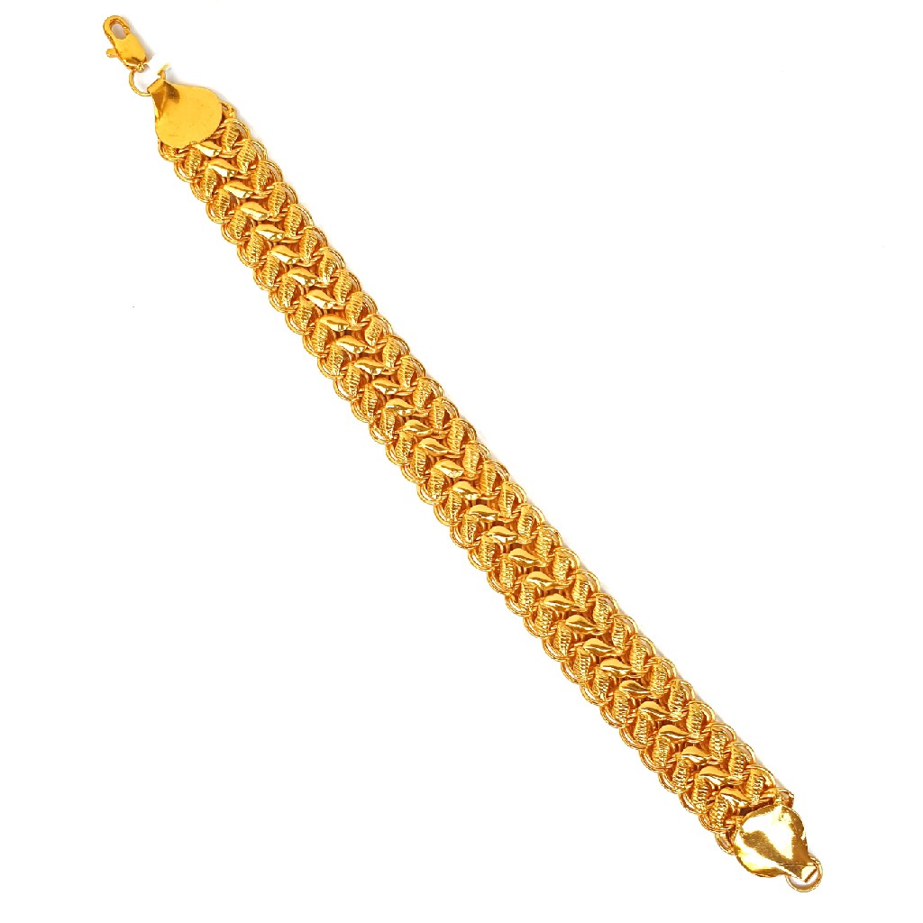 One gram gold plated lotus bracelet mga - bre0084