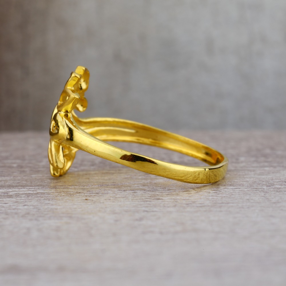 Ladies 22K Gold Plain Delicate Ring -LPR05