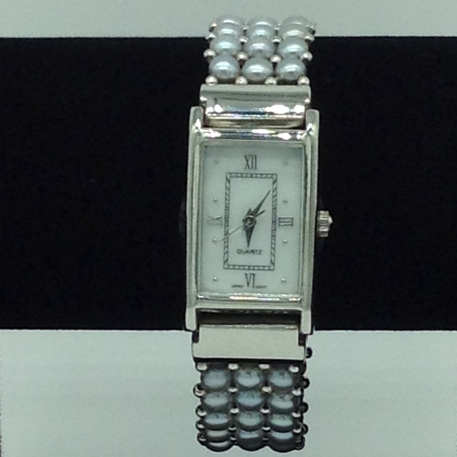 Freshwater grey button pearls 3 layers watch jbg0227