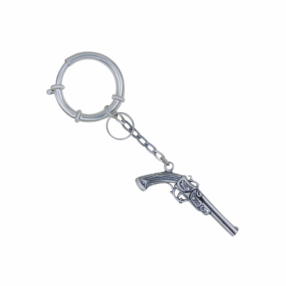 Gun 925 Silver Keychain