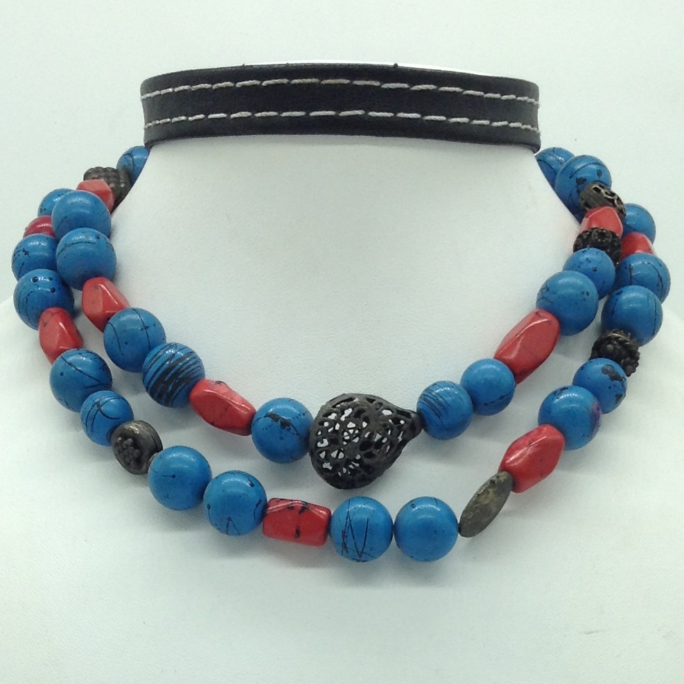 Natural Turquoise And Corals Necklace JSS0150