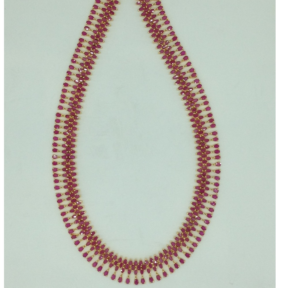 Red CZ Long Necklace Set JNC0232