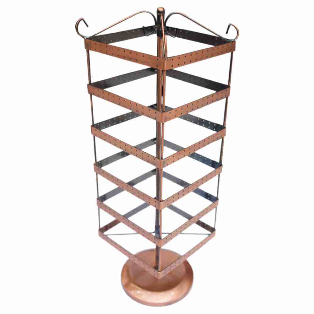 Rotating square Metal earring stand