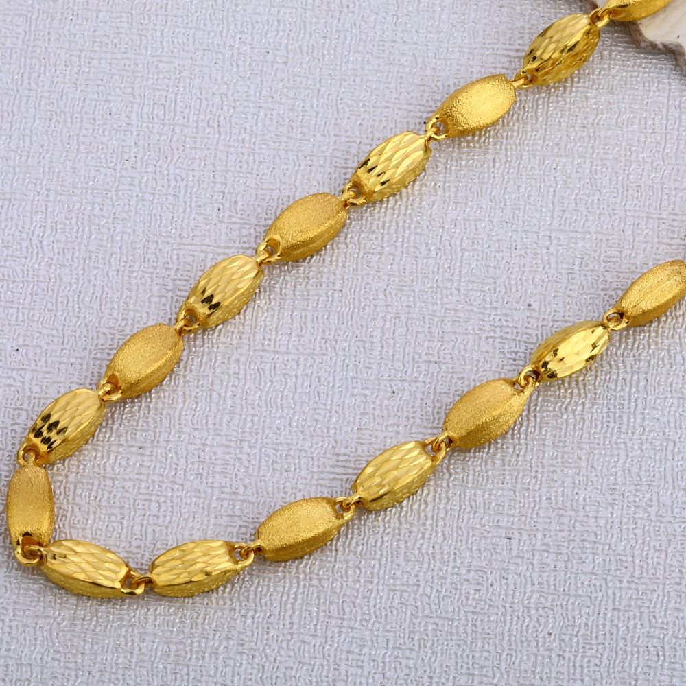 916 gold men's hallmark delicate choco chain mCH390