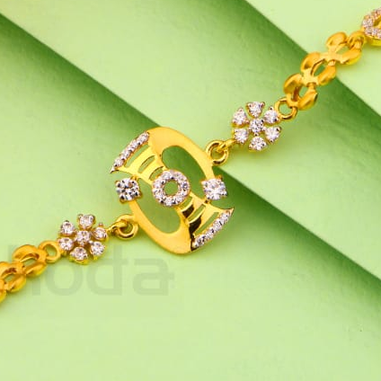 22KT Gold CZ Ladies Bracelet LB518