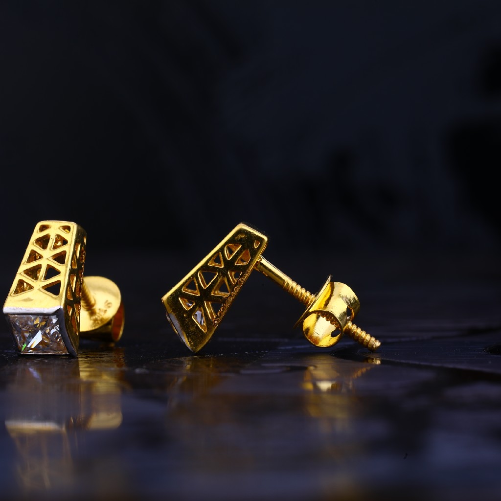 916 Gold Designer Fancy Earring, LSE41