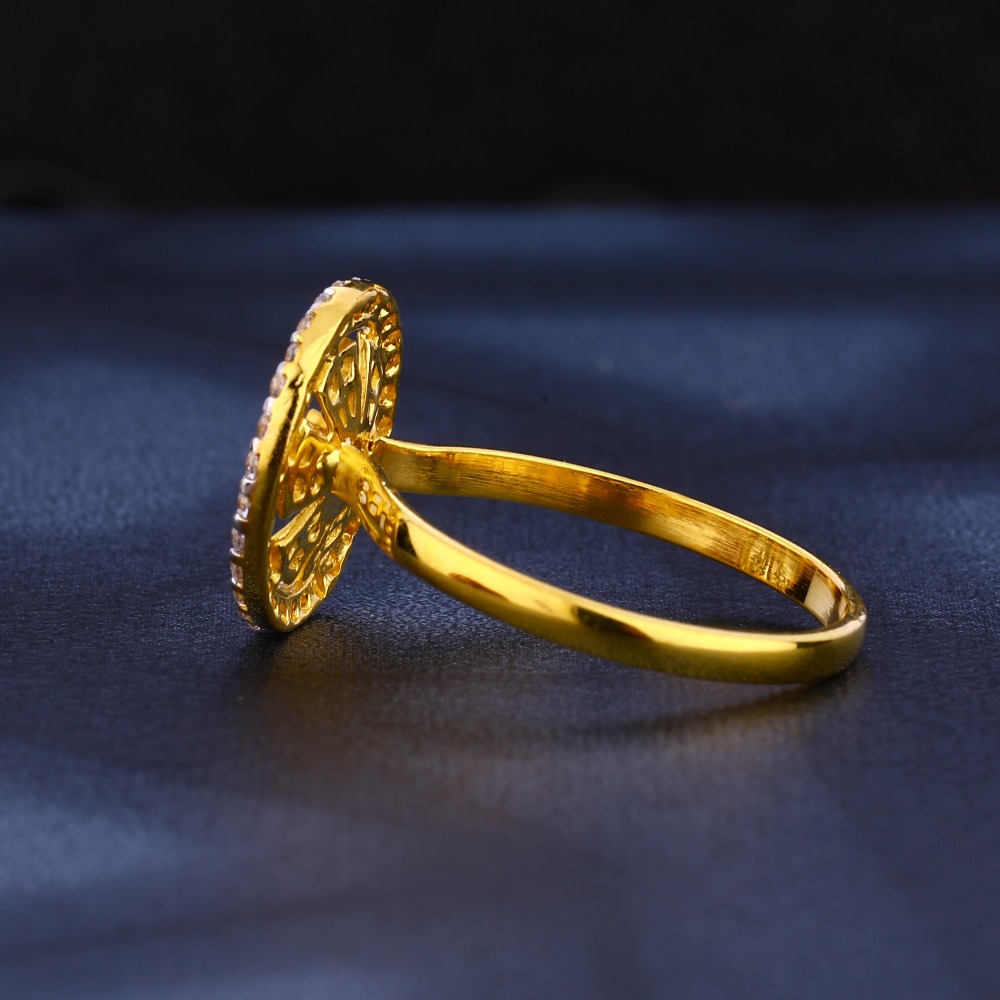 916 Gold Hallmark Stylish Ladies Ring LR454