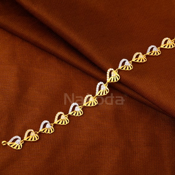 916 gold cz hallmark designer ladies bracelet lb610