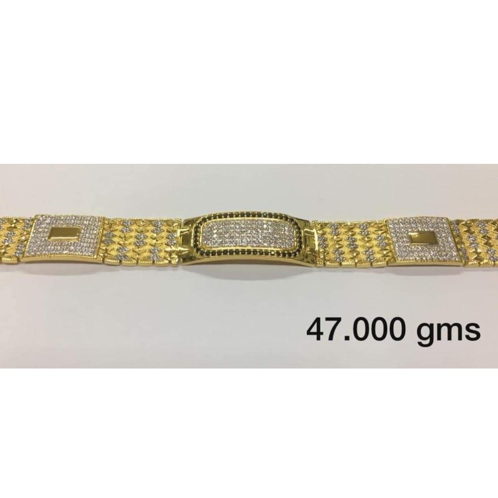 Buy quality Mens 18K Diamond Rose Gold Spring Leather BraceletMLB13 in  Ahmedabad