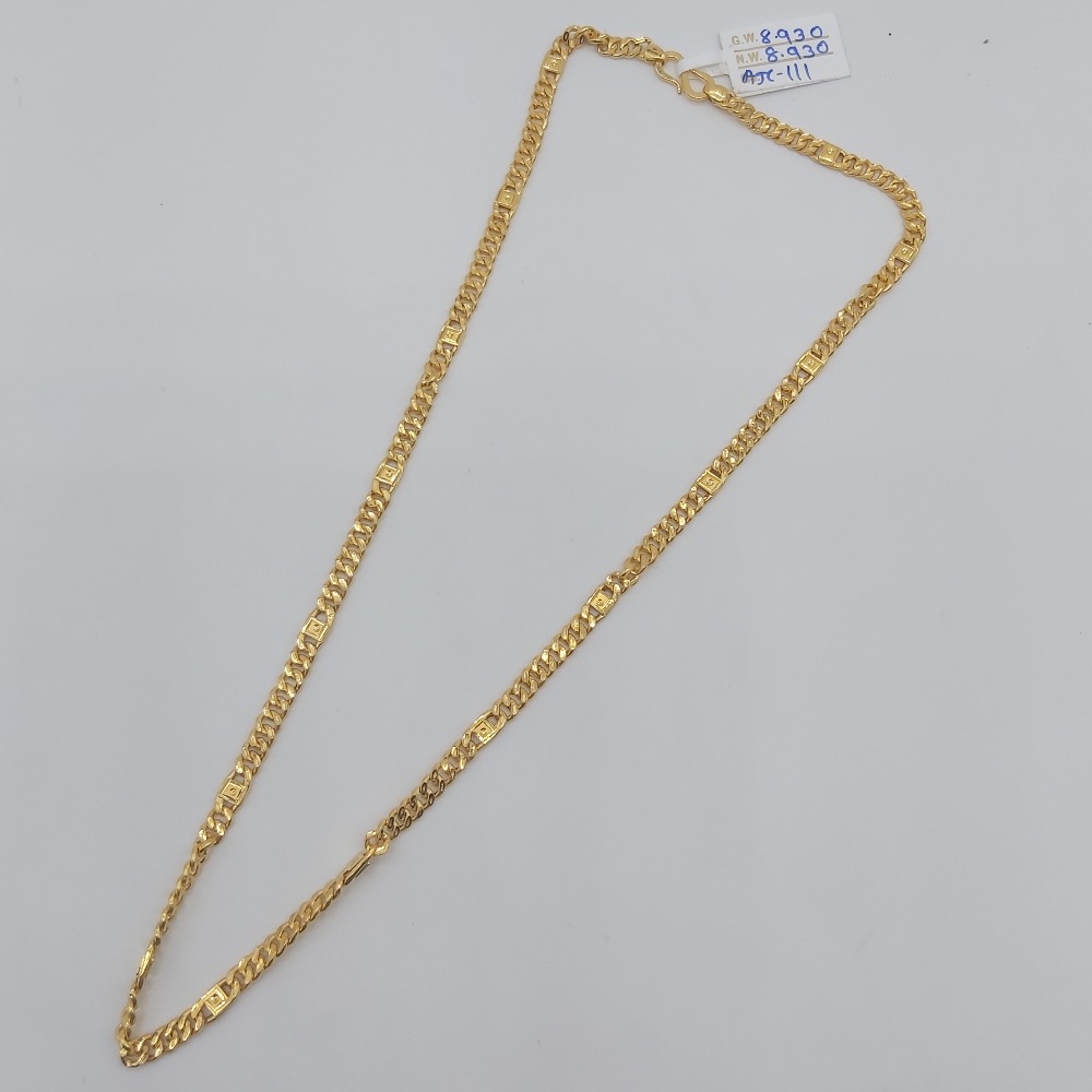 Gold hollow gents chain
