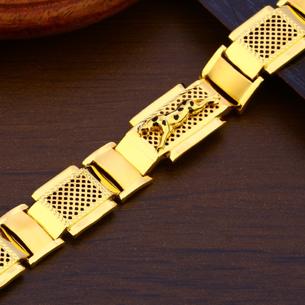 22kt Gold Designer Mens Fancy Bracelet MPB213