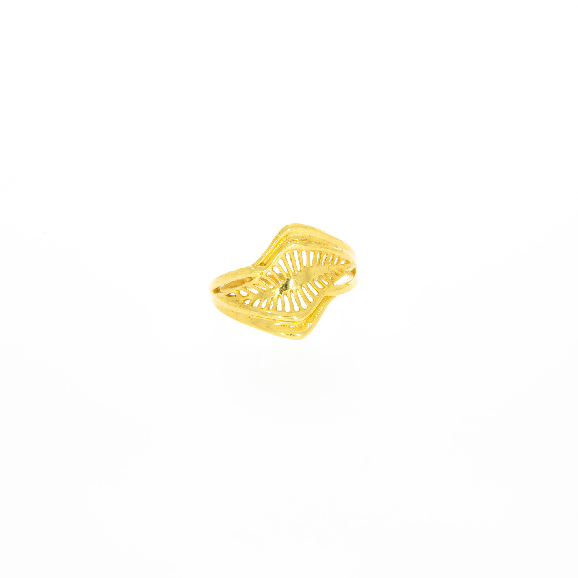 22kt Unique Shape Gold Ring For Women